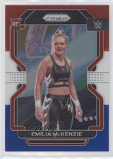 2022 Panini Prizm WWE Red White & Blue Prizm Emilia McKenzie #182 0b3