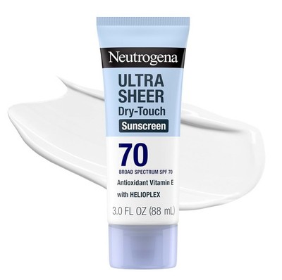 Neutrogena Ultra Sheer SPF 70 Sunscreen Lotion Dry Touch Broad Spectrum 3oz