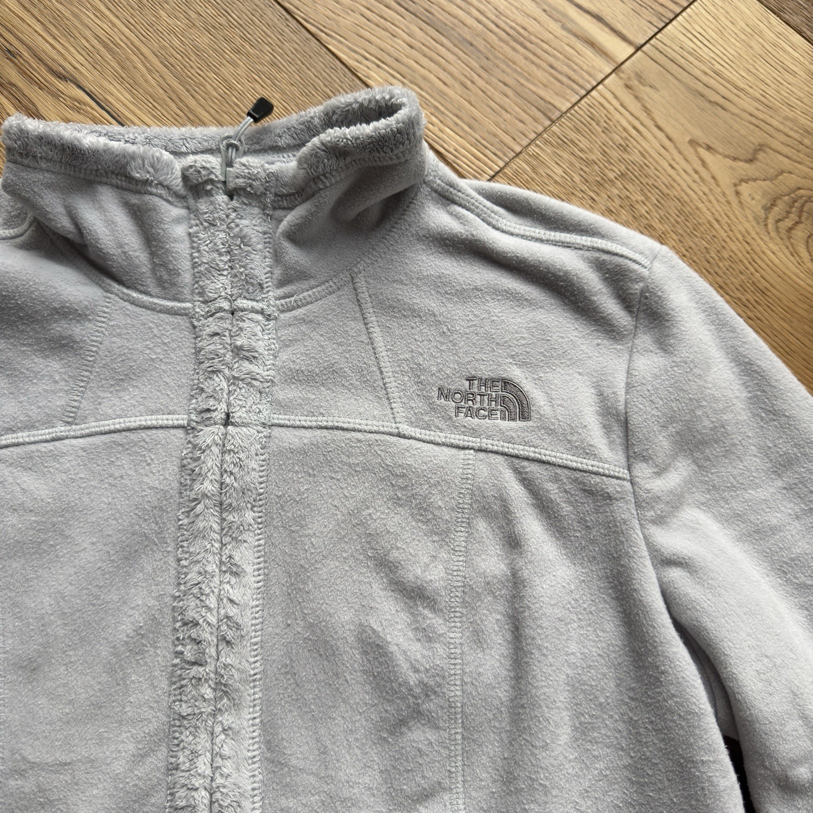 Women’s White North Face Fleece Morningside Jacket Full Zip Size M UK image 4
