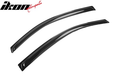 Fits 12-19 Fiat 500 2PCS Side Window Visors Sun Rain Vent Guard Shield Acrylic - 第 3/11 張圖片
