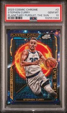 2023 TOPPS COSMIC CHROME PLANETARY PURSUIT SUN #PPS2 STEPHEN CURRY PSA 10