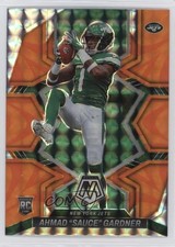 2022 Panini Mosaic Rookies Reactive Orange Prizm Ahmad Gardner Sauce #335 12g7