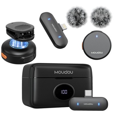 Wireless Lavalier Microphone Mini Mic for iPhone 16 15 17 pro max Android Pho...