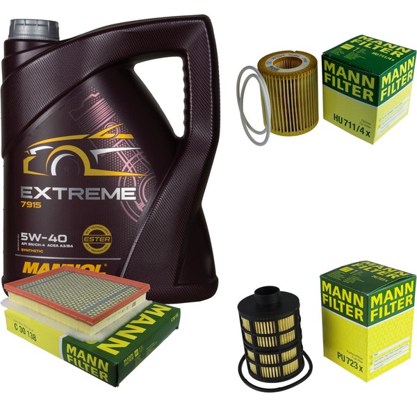 Mann Inspektionspaket 5L Mannol Extreme 5W-40 FüR Opel Zafira B 1.9 Cdti Astra H-image