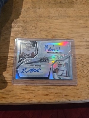 2023 Leaf Metal Football Michael  Wilson & Tanner Mckee Auto