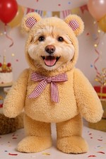 Rubie's Walking Teddy Bear Pet Costume Hoodie Padded Pet-Friendly Design Outfit