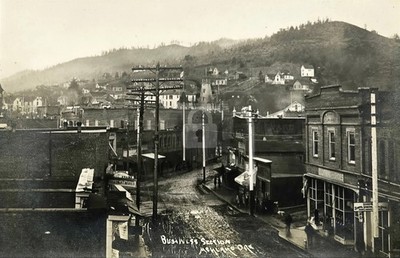 Business Section Ashland Oregon c1907 Jackson Co RPPC Photo Postcard COPY