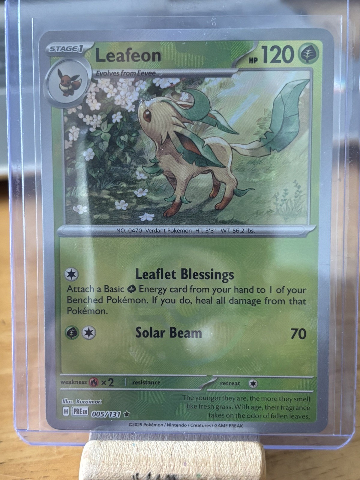 Leafeon (Master Ball Pattern) 005/133 Prismatic Evolutions Holo near mint rare