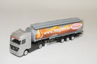 MERCEDES BENZ TRUCK WITH TANK TRAILER MEGUIN GRAY EXCELLENT CONDITION