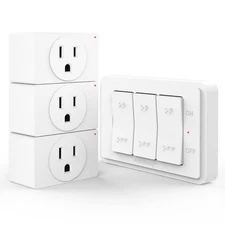 Fosmon Wireless Remote Control Outlet Plug Indoor, Battery Operated Light... 