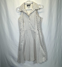 Vintage Pinup Rockabilly 50s 60s Sleeveless Dress Size 12 Polka Dot Tattoo Retro