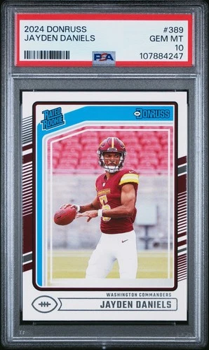 2024 PANINI DONRUSS #389 JAYDEN DANIELS RC PSA 10