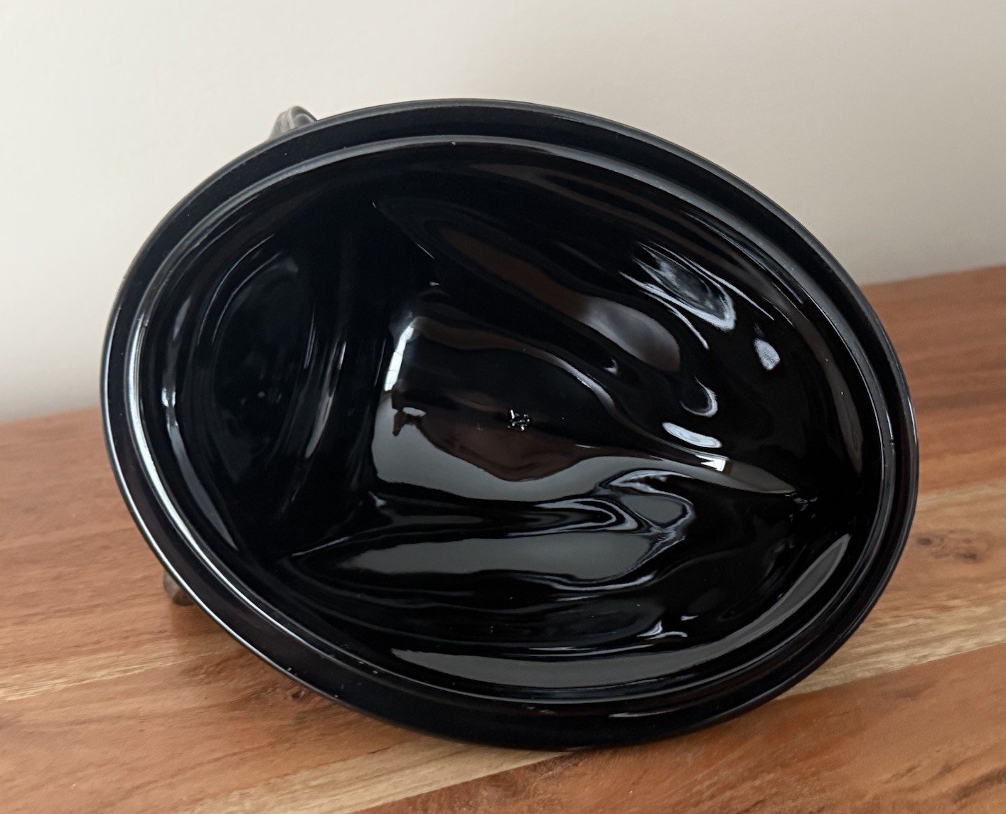 Mosser Glass USA Turkey on Nest BLACK GLASS w/Lace Edge THANKSGIVING Holiday