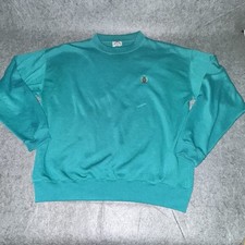 Vintage 80s-90s Bugle Boy Crest Emblem Green Pullover Sweatshirt Size L Unisex