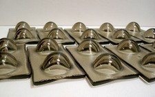 "10 AZULEJOS DE VIDRIO CAÍDO de bronce de 2x4"" con cúpulas de 32 x 16 mm, lámina con plomo-mosaico-artesanía"