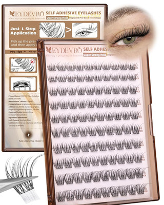 Natural Self Adhesive Eyelashes Wispy Self Adhesive Lash Clusters No Glue Needed