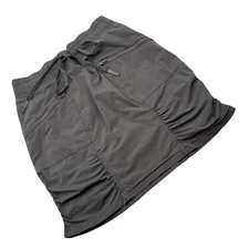 XCVI Wearables Womens Trace Ruched Skirt Gray Zip Pocket Stretch Size S *NWI*