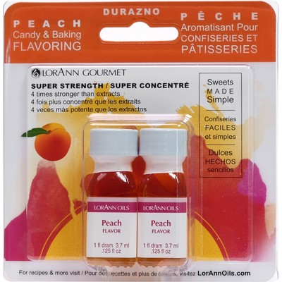6er Pack LorAnn Süßigkeiten & Backen Aroma 0,125oz 2/Pkg-Pfirsich Geschmack-450