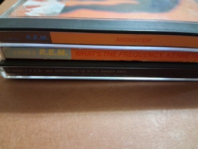 Lot of 3 REM CDs - Monster and more.  GOOD USED CONDITION SOME STICKER RESIDUE