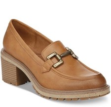 Zodiac Womens Gemma Tan Faux Leather Loafers Shoes 9 Medium B,M NIB