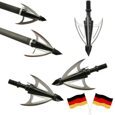 HNZMDY 6/12X Pfeilspitzen Jagdspitzen 3Klingen 100Gr Broadheads Bogen Carbonpfeile Jagd