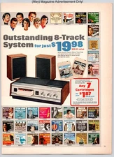 Capitol 8-Track Stereo System Promo Vintage 1972 Advertisement