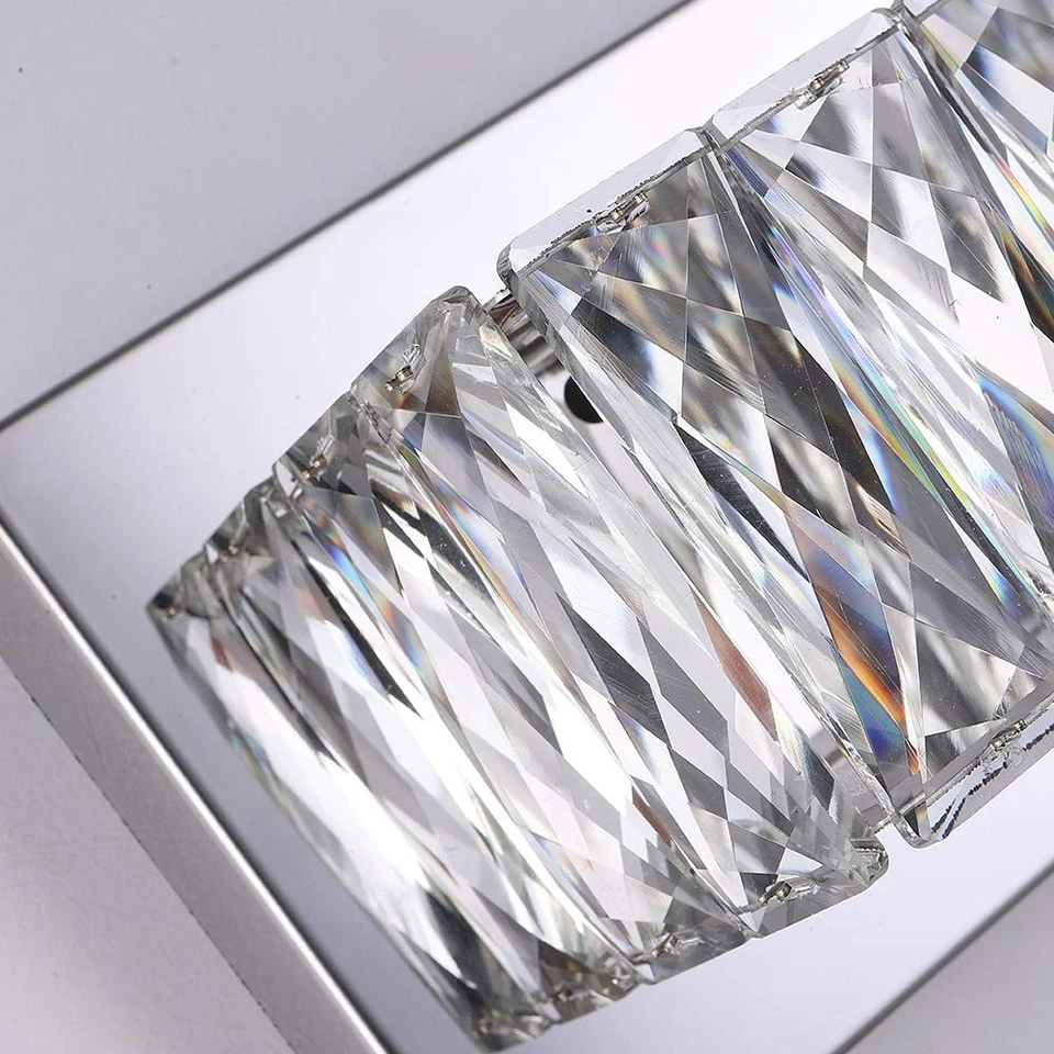 Luces de tocador de cristal, accesorios de iluminación de tocador de baño sobre espejo, modernas... Foto 2 de 4