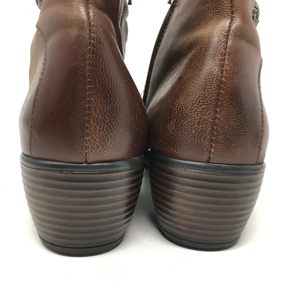 Romika Maddy Botines Botines Zapatos Mujer Talla 7-7.5 EE. UU. 38 UE Cuero Marrón Foto 3 de 4