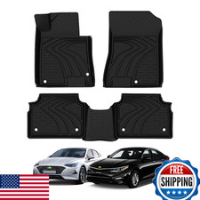 KUST All Weather Floor Mats Kia K5 Hyundai Sonata Rubber Car Liners 2 Rows TPE