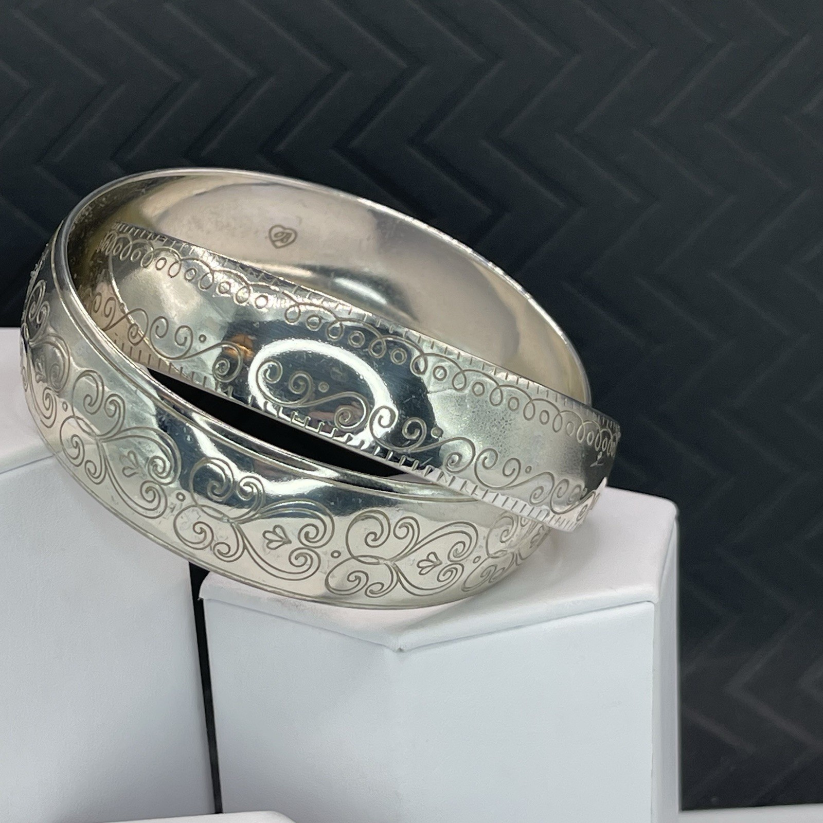 Brighton Bracelet Double Interlocking Etched Scro… - image 3