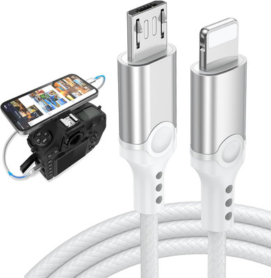 Mfi-Certified for Lightning to Micro USB Camera Adapter Cable 3.3Ft
