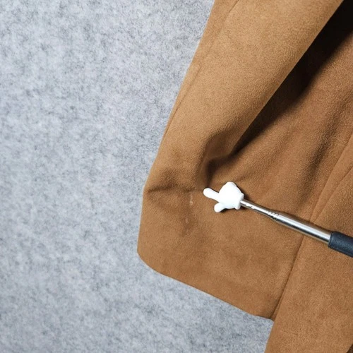 Norm Thompson Men's Tan Faux Suede Blazer Sport Coat Suit Jacket Size 46L FLAWS image 13