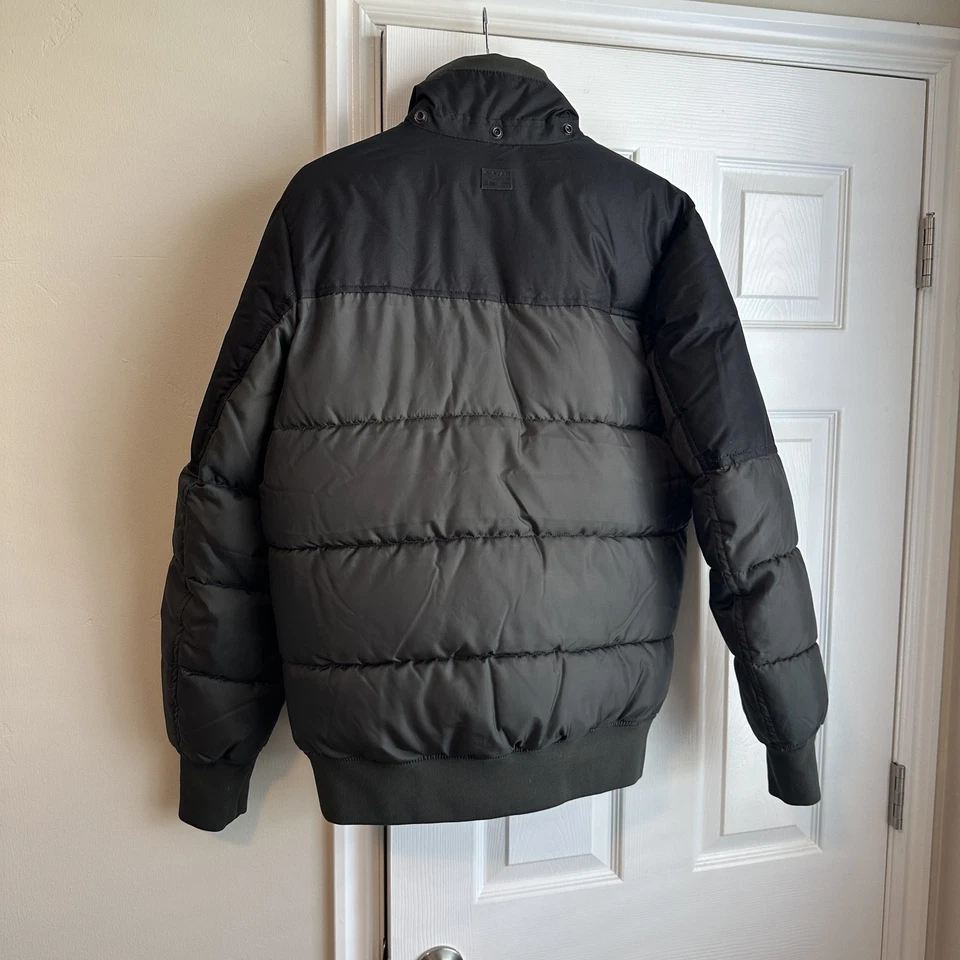 G-Star RAW Jacket Mens Medium Black Gray Puffer Bomber Quilted Winter Coat - Image 2 of 4