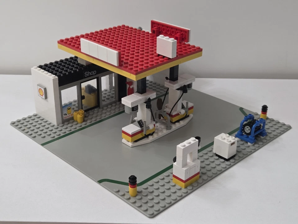 Estación de servicio LEGO TOWN 6378 SHELL de colección 100 % piezas completas con manuales ¡EXCELENTE ESTADO USADO! Foto 3 de 4