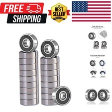 20 Pcs 608 2RS Ball Bearings   Bearing Steel and Double Rubber Sealed Miniatu...