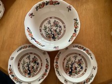 Indian Tree Design bowls and 1 large  bowl Opaque China by S Hancock and Son