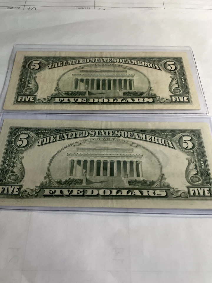 1985 And 1988 US $5 Federal Reserve Notes - Image 4 of 4