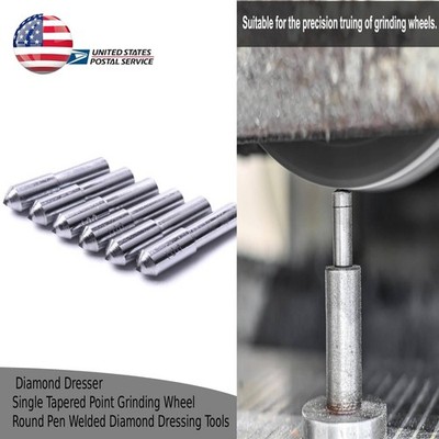 6x-60x Round Diamond Pen Dresser Grinder Shank Grinding Wheel Single Point Abras
