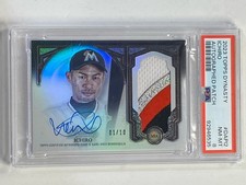 2023 Topps Dynasty Ichiro Suzuki #DAPI2 Game Used Patch Auto HOF #/10 PSA 8