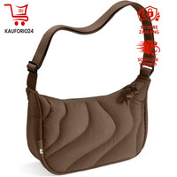 Puffer Sling Crossbody Bag Damen Nylon Moon Bag Mit Schulterriemen 3,5L Tasche
