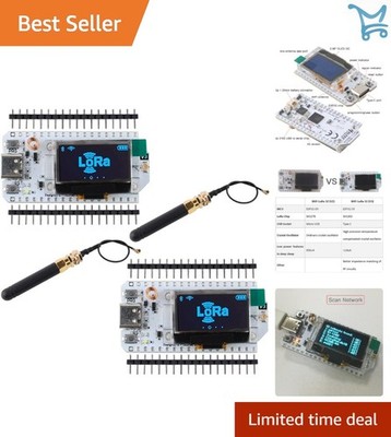 LoRa OLED Development Board V3 915MHz SX1262 Type-C 2 Pack IoT for Arduino