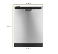 Whirlpool Front Control 24-in Built-In Dishwasher (Monochromatic SS) WDF520PADM 4
