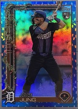 JACE JUNG RC 2025 Topps Holiday Blue Foil Lights #H136 ROOKIE Tigers 🎄⚾️❄️