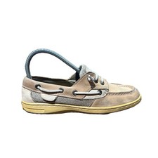Sperry Top Sider Shoes Womens 7 Songfish Linen Oat Boat Shoe STS 97405