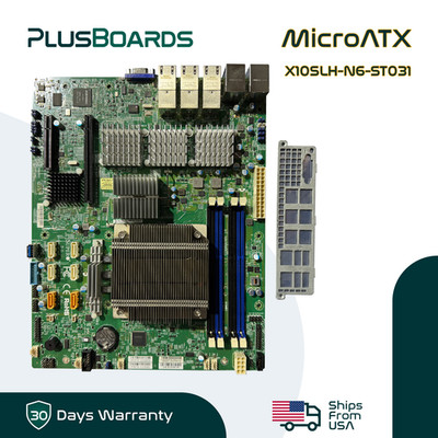 SuperMicro X10SLH-N6-ST031 M-ATX Motherboard w/Xeon E3-1241 V3 w/Heatsink & I/O