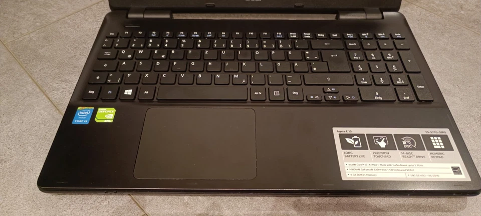 Acer Aspire E5-571G- Core i5 -tastatur  Defekt  - Windows 10 - Notebook/ Laptop - Bild 3 von 4