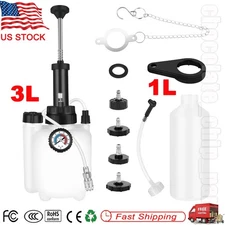 3L+ 1L Car Brake Bleeder Tool Manual Clutch Bleeding Pump System Fluid Bleed Kit