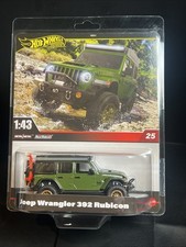 Hot Wheels Premium Jeep Wrangler 392 Rubicon 25 Metal Real Riders 1:43 Green