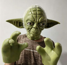 Star Wars Yoda Master Mask Gloves Set Latex Cosplay Costume for Halloween