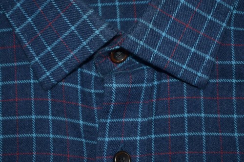 Untuckit Treleaven Shirt Mens Large Blue Plaid Flannel Button Up Casual - Picture 5 of 12